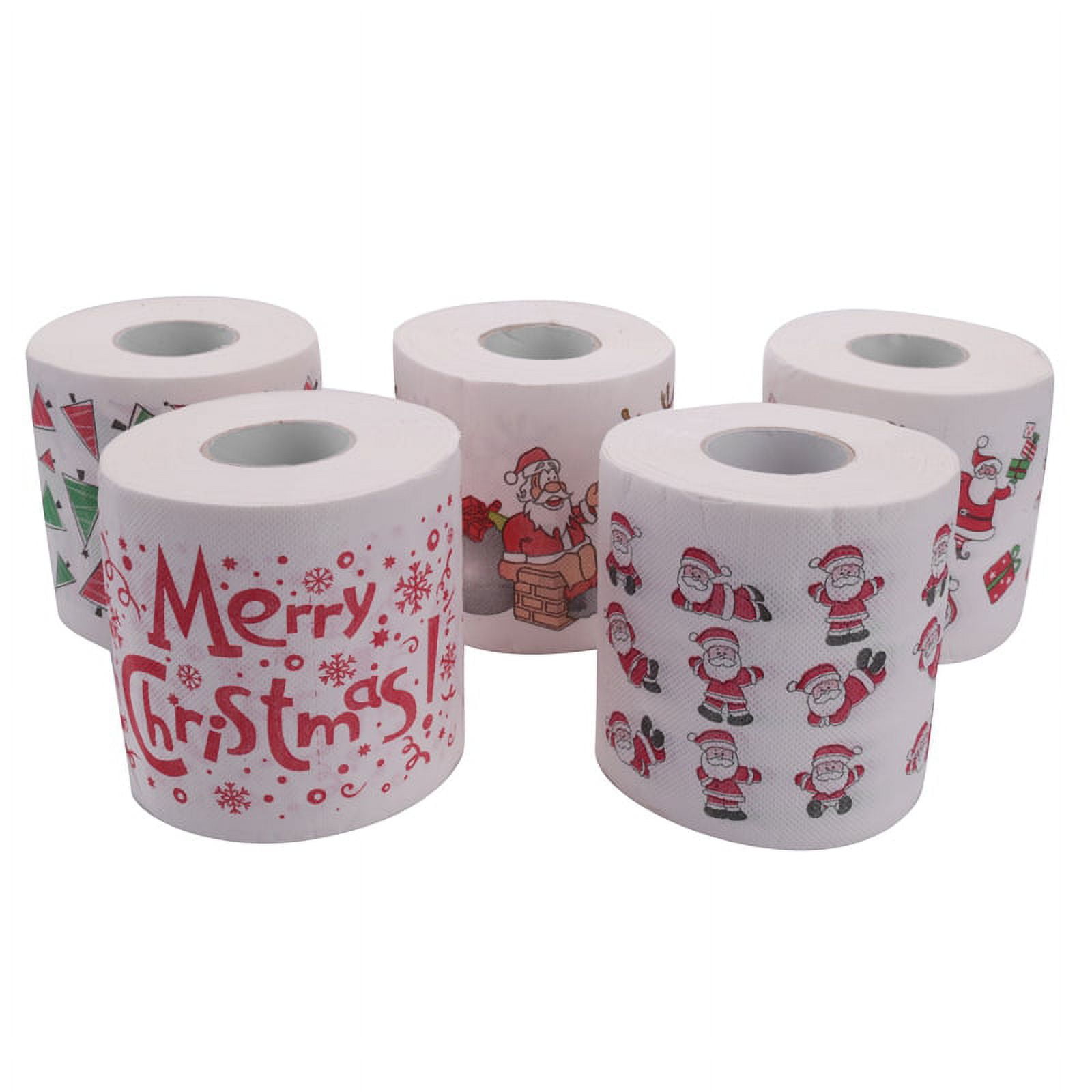 5 Styles Santa Paper Roll Tissue Paper Towels Christmas Decorations Xmas Santa Office Room