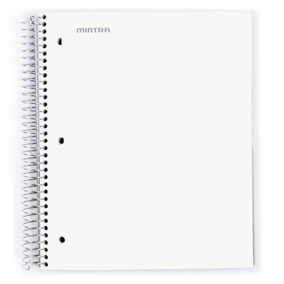 5 Subject Notebook - College Ruled - Durable Poly Cover/5 Poly Pockets/200 Sheets