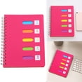 thumbnail image 1 of 5 Subject Notebook College Ruled Spiral Notebook A5 Hardcover Notebook with Divider Tabs 120 Pages Small Notebook for Work Spiral Notebook College Ruled Notebook for Note Taking ,Red, 1 of 9