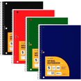thumbnail image 1 of E-Clips USA 150-Sheet 5-Subject College Ruled Spiral Notebook, 4-Pack, 1 of 7