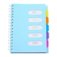 thumbnail image 1 of 5 Subject Notebook Large Notebook with Dividers Notebooks for Work Multi Subject Notebook with 5 Tabs Organizer Notebooks for Note Taking Office(Blue), 1 of 9