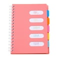 thumbnail image 1 of 5 Subject Notebook Large Notebook with Dividers Notebooks for Work Multi Subject Notebook with 5 Tabs Organizer Notebooks for Note Taking Office(Pink), 1 of 9