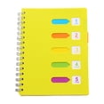thumbnail image 1 of 5 Subject Notebook, Ongmies Spiral Notebook with Waterproof Plastic Softcover, College Ruled Papers with 5 Sheets Colorful Movable Dividers, 1 of 9