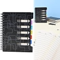 thumbnail image 1 of 5 Subject Notebook for Work 240 Pages Spiral Notebooks College Ruled with Dividers Tabs A5 Small Note Book, #A, 1 of 9