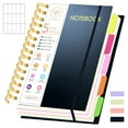 thumbnail image 1 of 5 Subject Spiral Notebook with Removable Dividers Tabs Hardcover Notebook Journal for Women Men,Perfect for Academic Supplies,College Ruled,300 Pages, 1 of 8