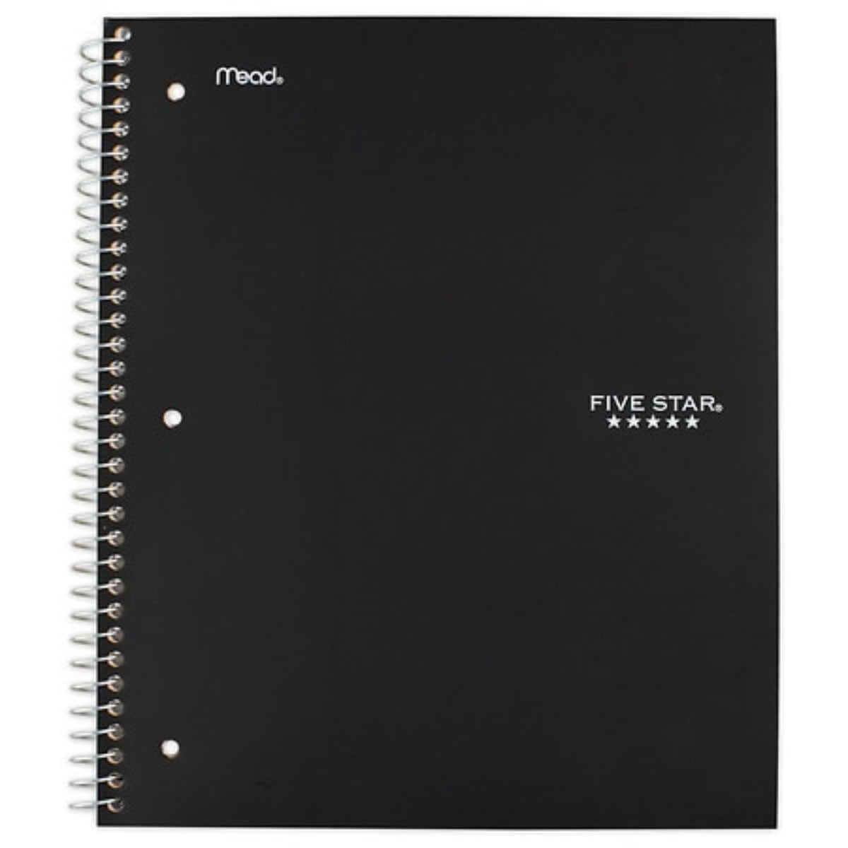 5-Subject Wirebound Notebook, 10.5" x 8", 200 Wide Ruled Pages, Spiral ...