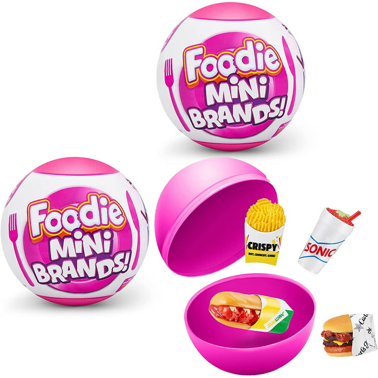 5 Surprise Foodie Mini Brands Mystery Capsule ( 2 Pack) Miniature Brands  Collectible Toy by ZURU