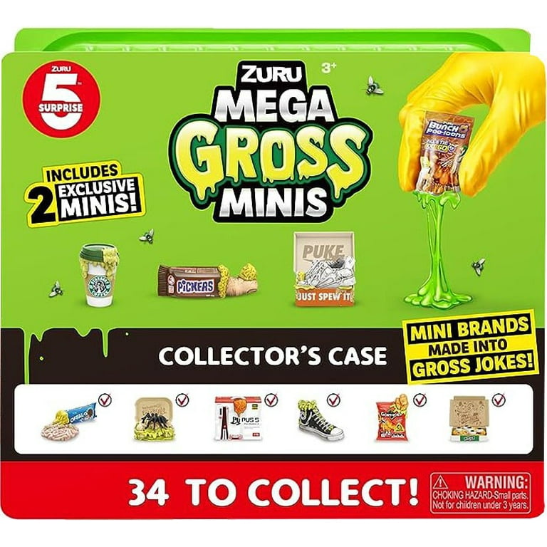 5 Surprise Zuru Mega Gross Minis Collector's Case