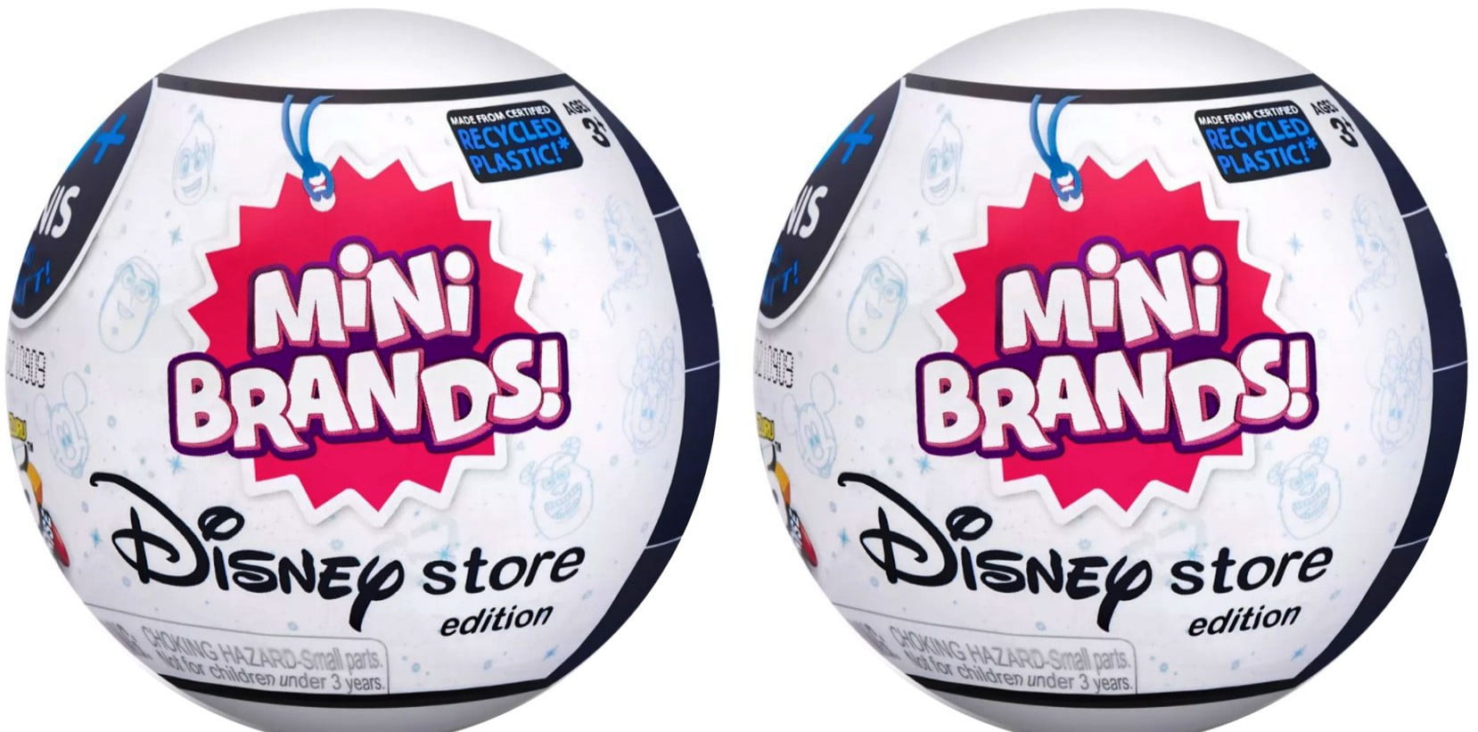 5 Surprise Mini Brands! Disney Store Edition LOT of 2 Mystery Packs 