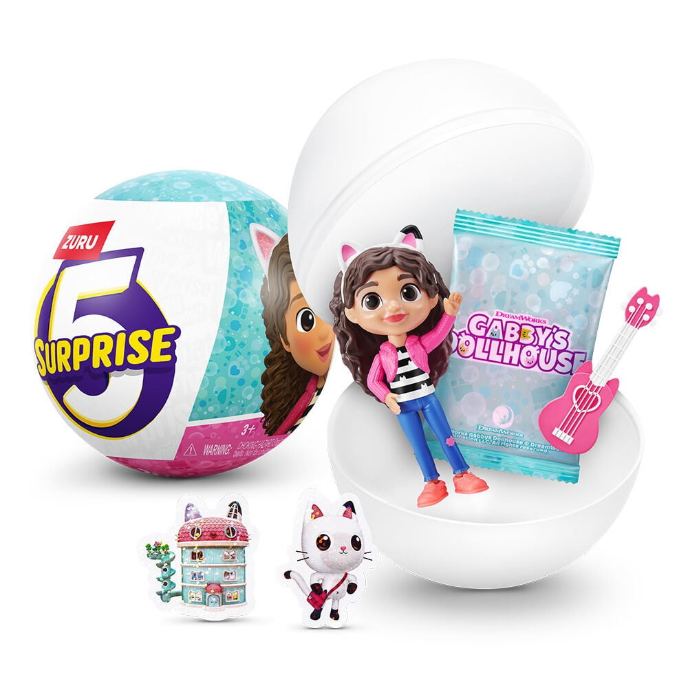 5 Surprise Mini Brands! Gabby's Dollhouse Mystery Pack