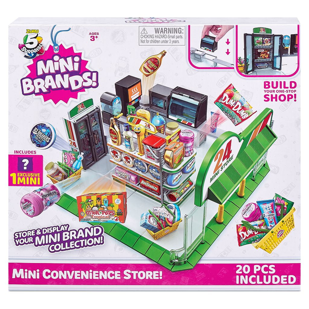 5 Surprise Brands Toy Shop Playset Series 1 by ZURU with 5 Exclusive  Mystery Mini , Store and Display Your Collectibles Collection! , White
