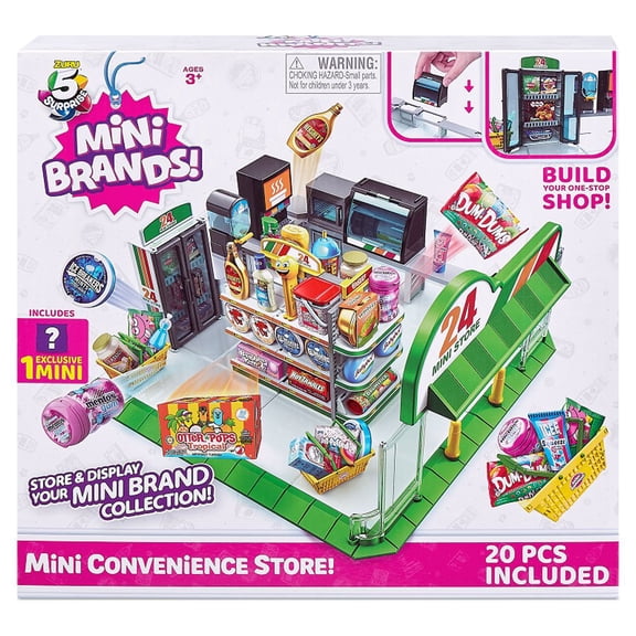 5 Surprise Mini Brands Mini Convenience Store Playset with 1 Exclusive Mini by ZURU