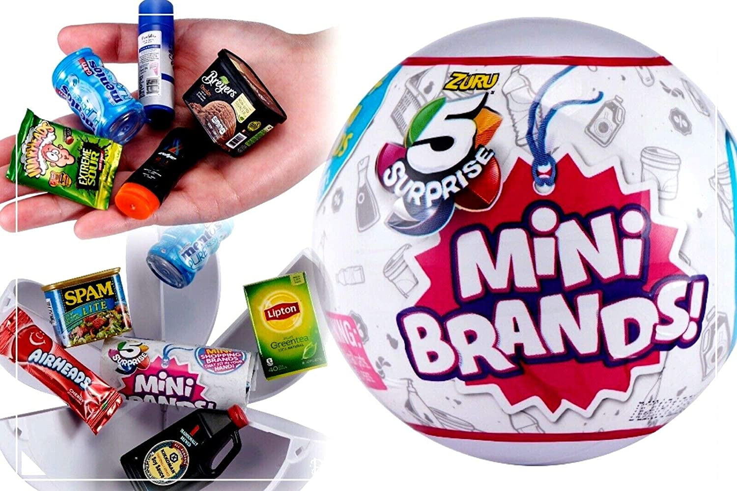 5 Surprise 77367 Mega Gross Mini, (2-pack) Mystery Capsule Real Miniature  Brands Samlarobjekt Leksak : : Leksaker