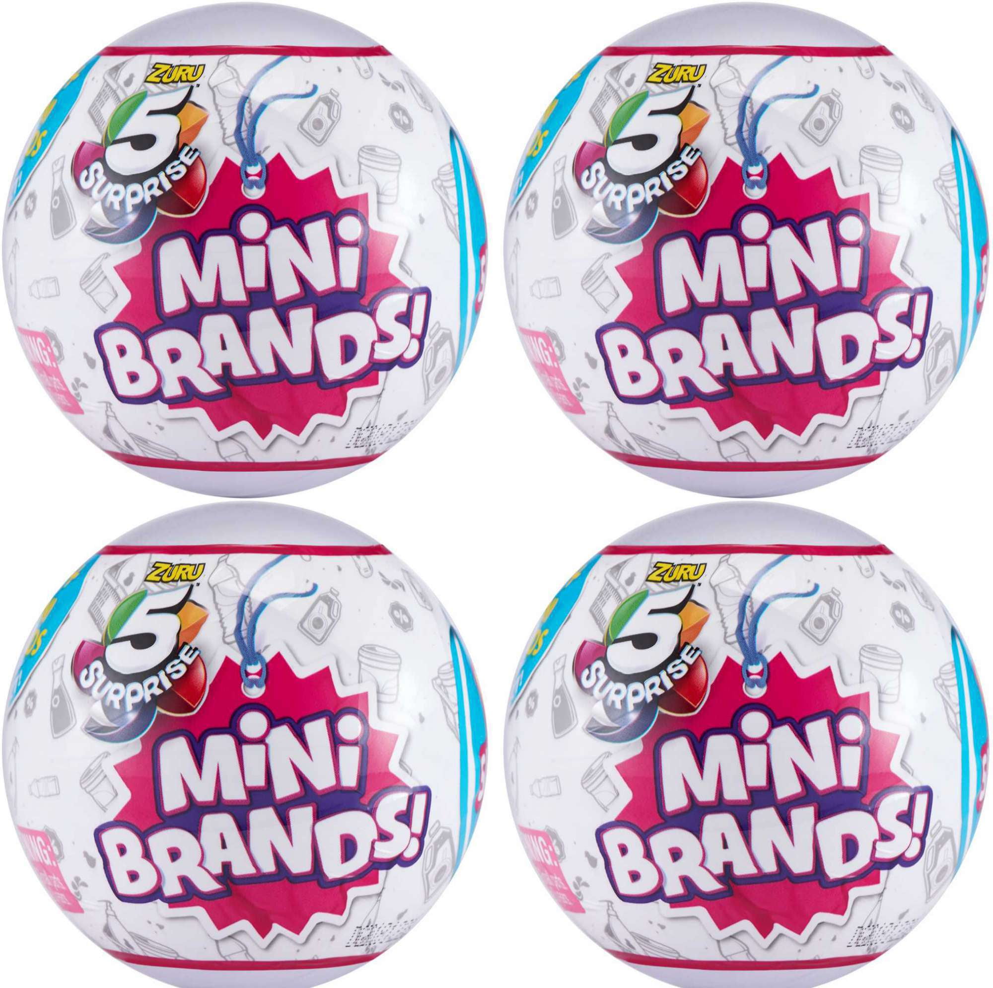 5 Surprise Mini Brands! Series 1 LOT of 4 Mystery Packs