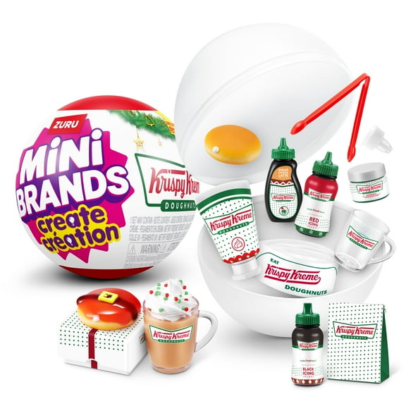 Mini Brands Krispy Kreme Create Holiday S1 (Assorted) Collectible Novelty and Gag Toy by ZURU