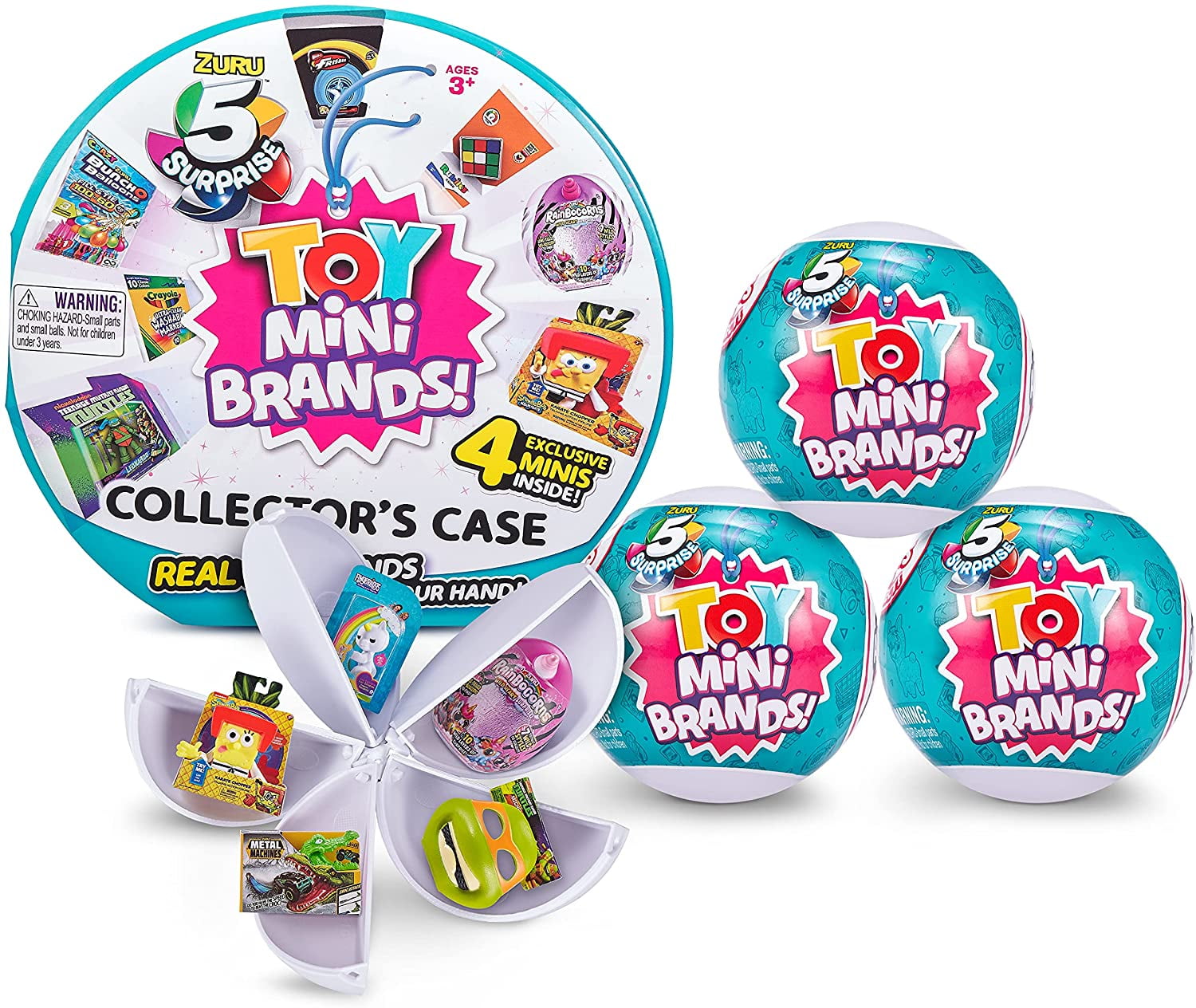 5 Surprise Mini Brands Series 2 Collector's Kit. Exclusive Mystery Capsule Real Miniature Brands by Zuru 3 Capsules + 1 Collector's Case