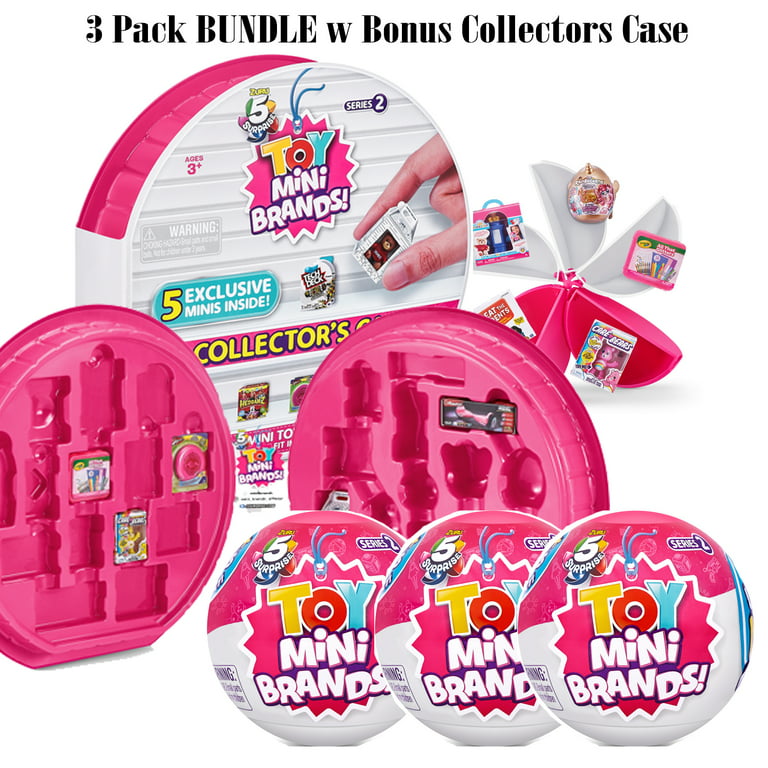 5 Surprise Toy Mini Brand Series 2 Collector's Kit - 3 Capsules + 1  Collector's Case 