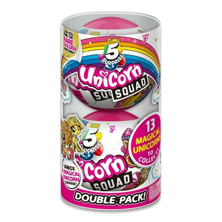 5 Surprise Unicorn Squad Series 1 - Mystery Collectible 2-Pack Capsule by ZURU , White