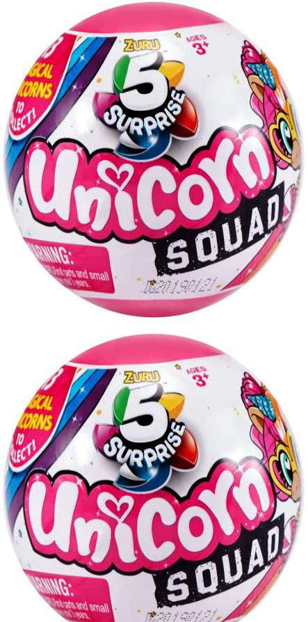5 Surprise Unicorn Squad LOT of 2 Mystery Packs