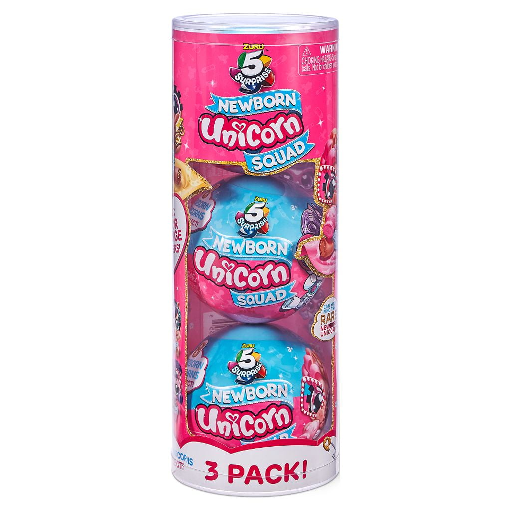 5 Surprise Unicorn Squad Series 4 Newborn Unicorn Capsule (3pk) by ZURU
