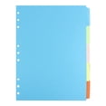 thumbnail image 1 of 5 Tab Binder Dividers for Ring Binders, Sturdy Paper Index Separators with Blank Tabs for School Office Home Notebooks, Back to School Supplies for Planners, Journals, and Organizers, 10.04x7.28 Inch, 1 of 8
