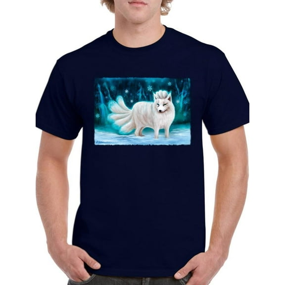 5 Tailed Fox T-Shirt Men -Anthony Chirstou Designs, Male 3X-Large