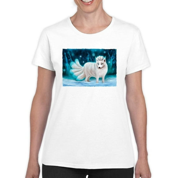 5 Tailed Fox T-Shirt Women -Anthony Chirstou Designs, Female 4X-Large