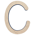 thumbnail image 1 of 5" Tall BIRCH Wood Letter C | 1/4" Thick | Wood Craft Letter | Krafty Supply Lego House Font | Script Font, 1 of 3