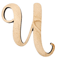 thumbnail image 1 of 5" Tall BIRCH Wood Letter U | 1/4" Thick | Wood Craft Letter | Starfish Font | Script Font, 1 of 3