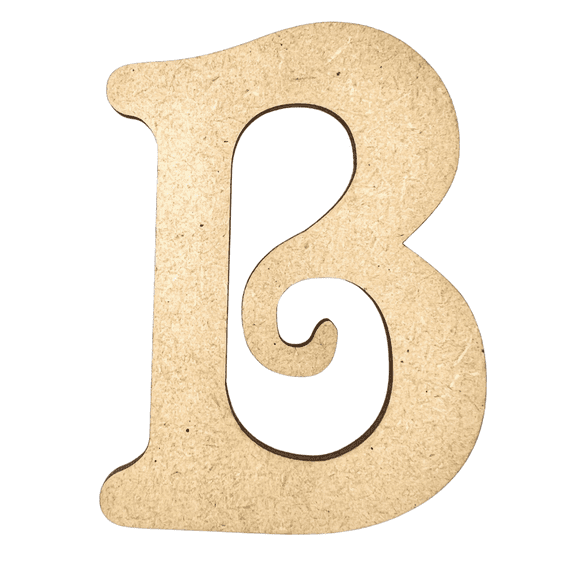 5" Tall MDF Letter B | 1/8" Thick | Krafty Supply Letters | Beltorian