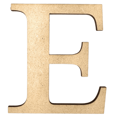 5" Tall MDF Letter E | 1/4" Thick | Krafty Supply Letters | Times | Wooden Letter