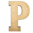 thumbnail image 1 of 5" Tall MDF Letter P | 1/4" Thick | Krafty Supply Letters | RockTimes, 1 of 3