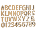 thumbnail image 1 of 5" Tall MDF Wood Full Set Wood Letters and Numbers| 1/8" Thick | Wood Craft Letter | American Font, 1 of 5