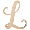thumbnail image 1 of 5" Tall MDF Wood Letter L | 1/4" Thick | Wood Craft Letter | Starfish Font, 1 of 1