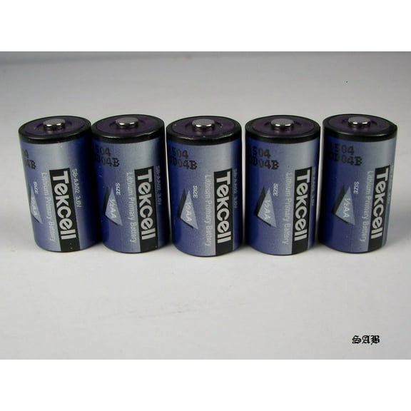 (5) Tekcell SB-AA02 14250 1/2AA LITHIUM BATTERIES FOR SAFT LS-14250 , LS-14250C