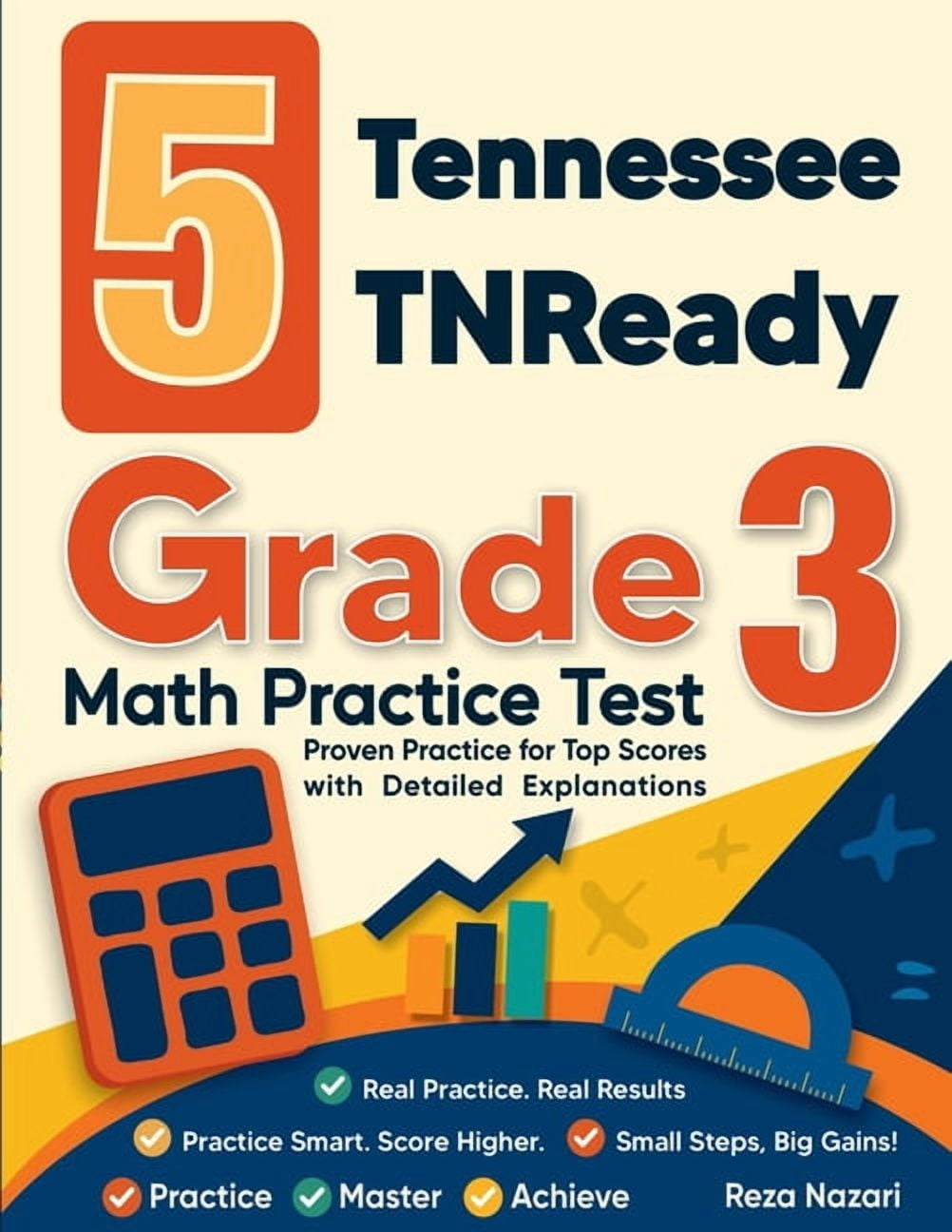 5 Tennessee TNReady Grade 3 Math Practice Tests, (Paperback)