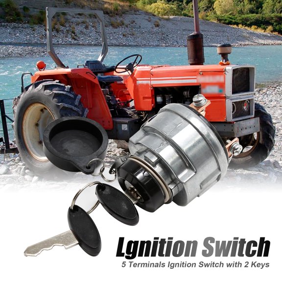 5 Terminal Ignition Switch Replacement for Tractor and Skid Steer Equipment