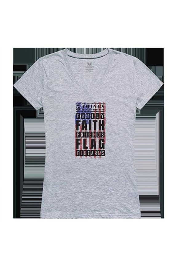 5 Things YDMW 2 Graphic V-Neck T-Shirts, Heather Grey - Large