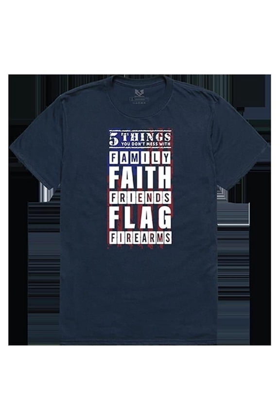 5 Things YDMW 2 Relaxed Graphic Tee Shirt, Navy - 2XL