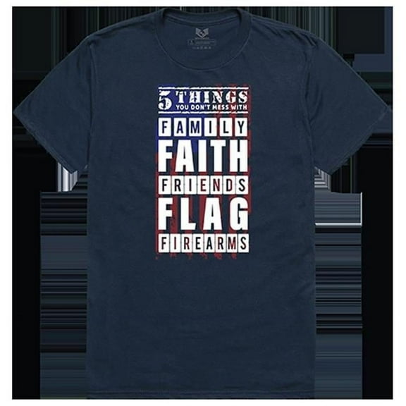 5 Things YDMW 2 Relaxed Graphic Tee Shirt, Navy - Large