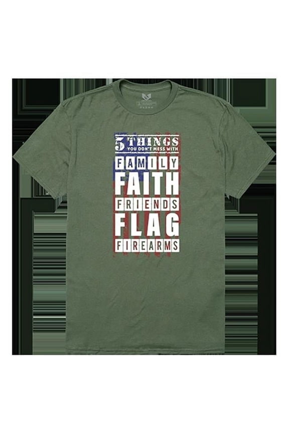 5 Things YDMW 2 Relaxed Graphic Tee Shirt, Olive - Extra Large