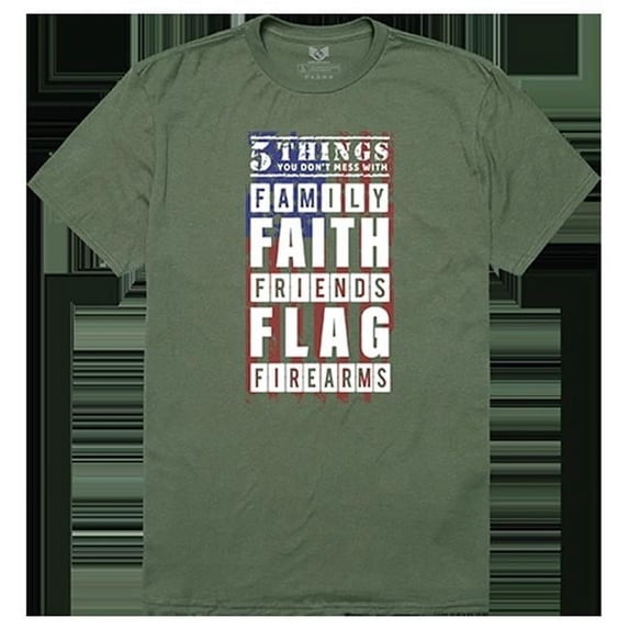 5 Things YDMW 2 Relaxed Graphic Tee Shirt, Olive - Small