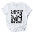 thumbnail image 1 of 5 Things You Don&rsquo;t Mess With Dad T-Shirt, Black and White Patriotic Father Tee with Bold Statement, 1 of 10