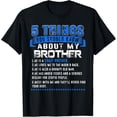 thumbnail image 1 of 5 Things You Should Know About My Brother Father'S Day Funny T-Shirt Unisex S-5XL Hot Trending Shirt, Vintage Birthday Gift, 1 of 3