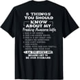 thumbnail image 1 of 5 Things You Should Know About My Freaking Awesome Wife T-Shirt, 1 of 4