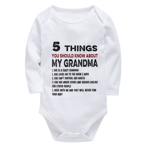 5 Things You Should Know About My Grandma Newborn Girls Outfit Long Sleeve Coming Home Outfit Newborn White Baby Girl Romper