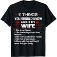 thumbnail image 1 of 5 Things You Should Know About My Wife Funny Dog Paw T-Shirt Black Small, 1 of 4