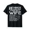 5 Things You Should Know About My Wife (On Back) husband TShirt