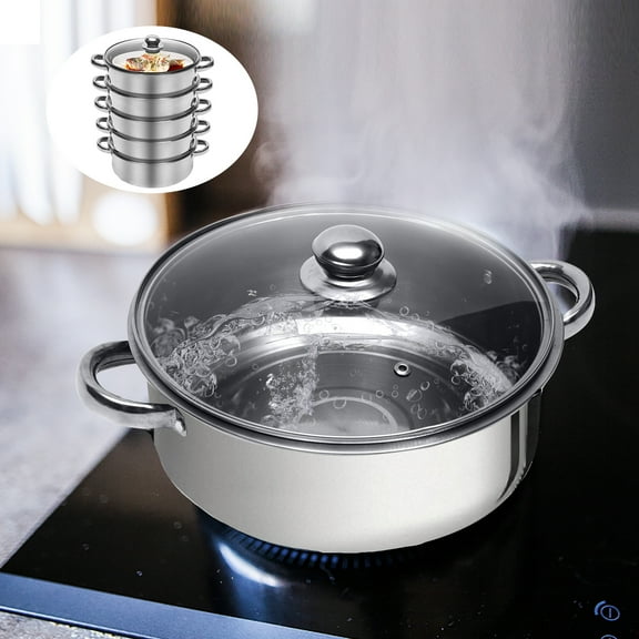 5-Tier 10 inch Food Steamer Stainless Steel Steamer with Large Capacity Suitable for All Stoves