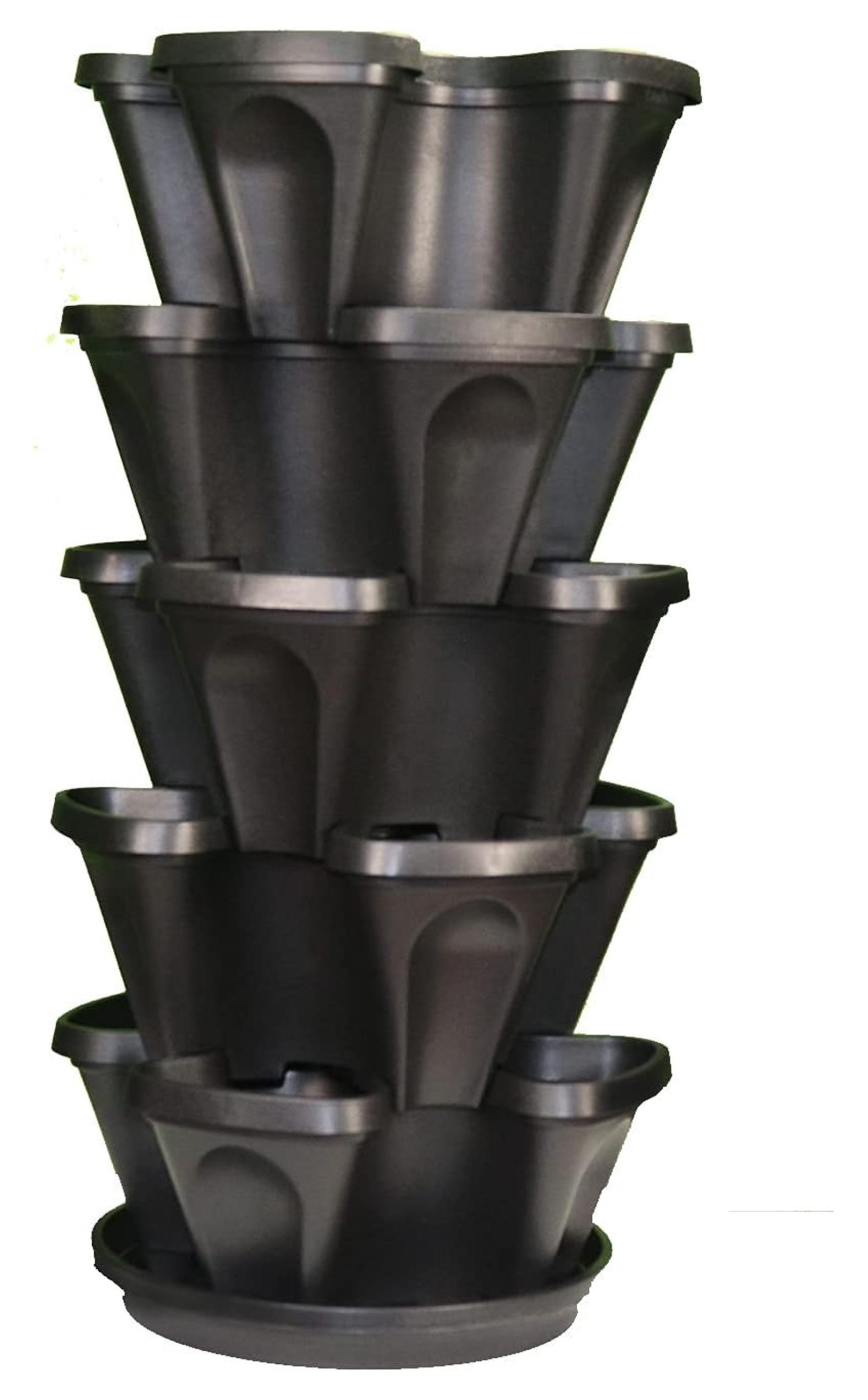 5-Tier 13 inch Strawberry and Garden Planter - Stackable Gardening Pots ...